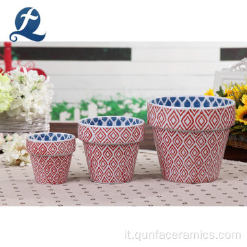 Vaso da fiori in ceramica colorato giardino esterno